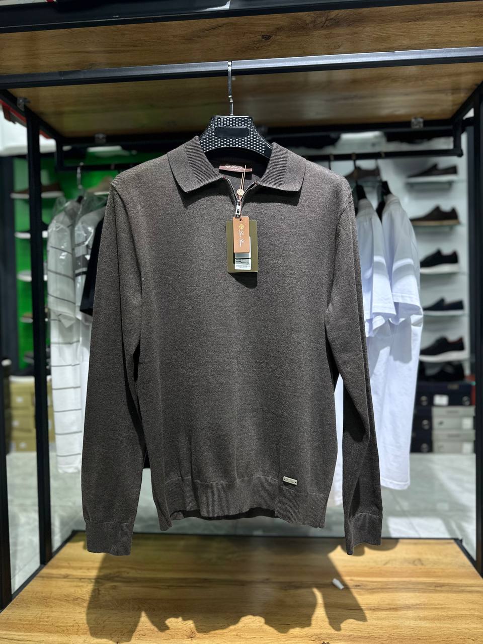 Erkaklar zamokli polo sviteri 2